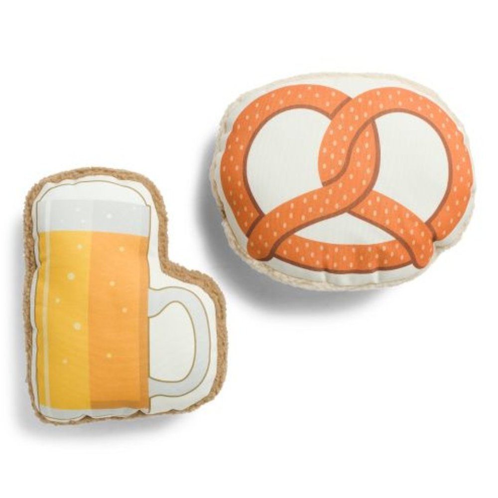 DOGHAUS Beer & Pretzel Plush Dog Toy Set